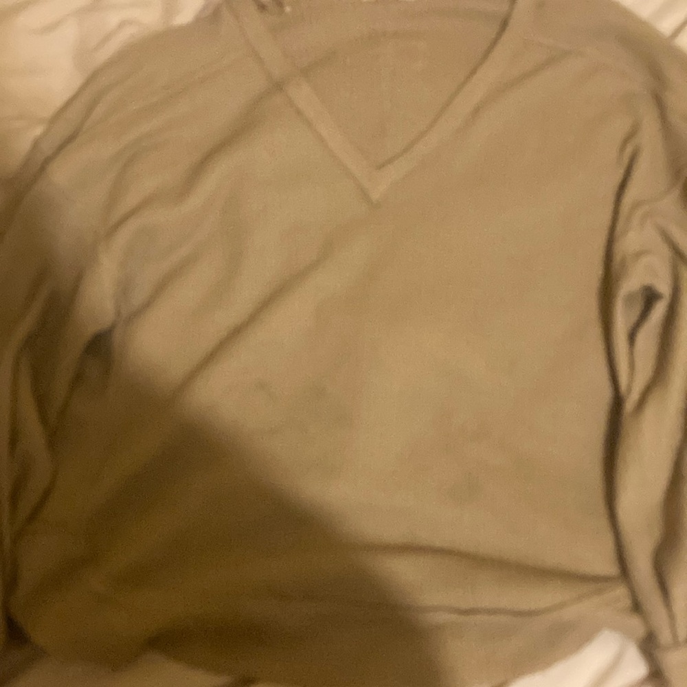 V-Neck Beige Sweater